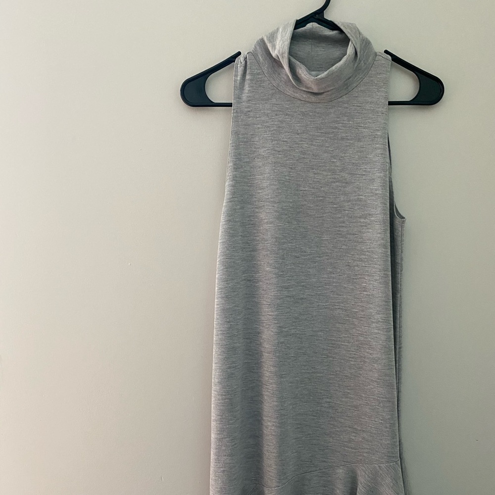 Gorgeous, soft, XS Grey Turtleneck Maxi Dress, athletic, flattering loose form